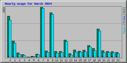 Hourly usage for March 2024