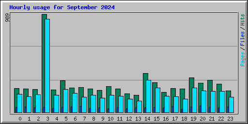 Hourly usage for September 2024