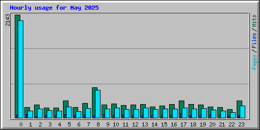 Hourly usage for May 2025