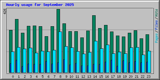 Hourly usage for September 2025