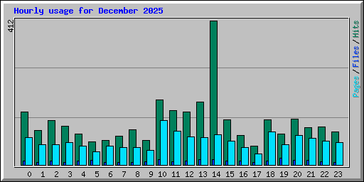 Hourly usage for December 2025